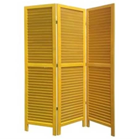 Screen Gems 3 Panel Shutter Room Divider SG-237 YELLOW